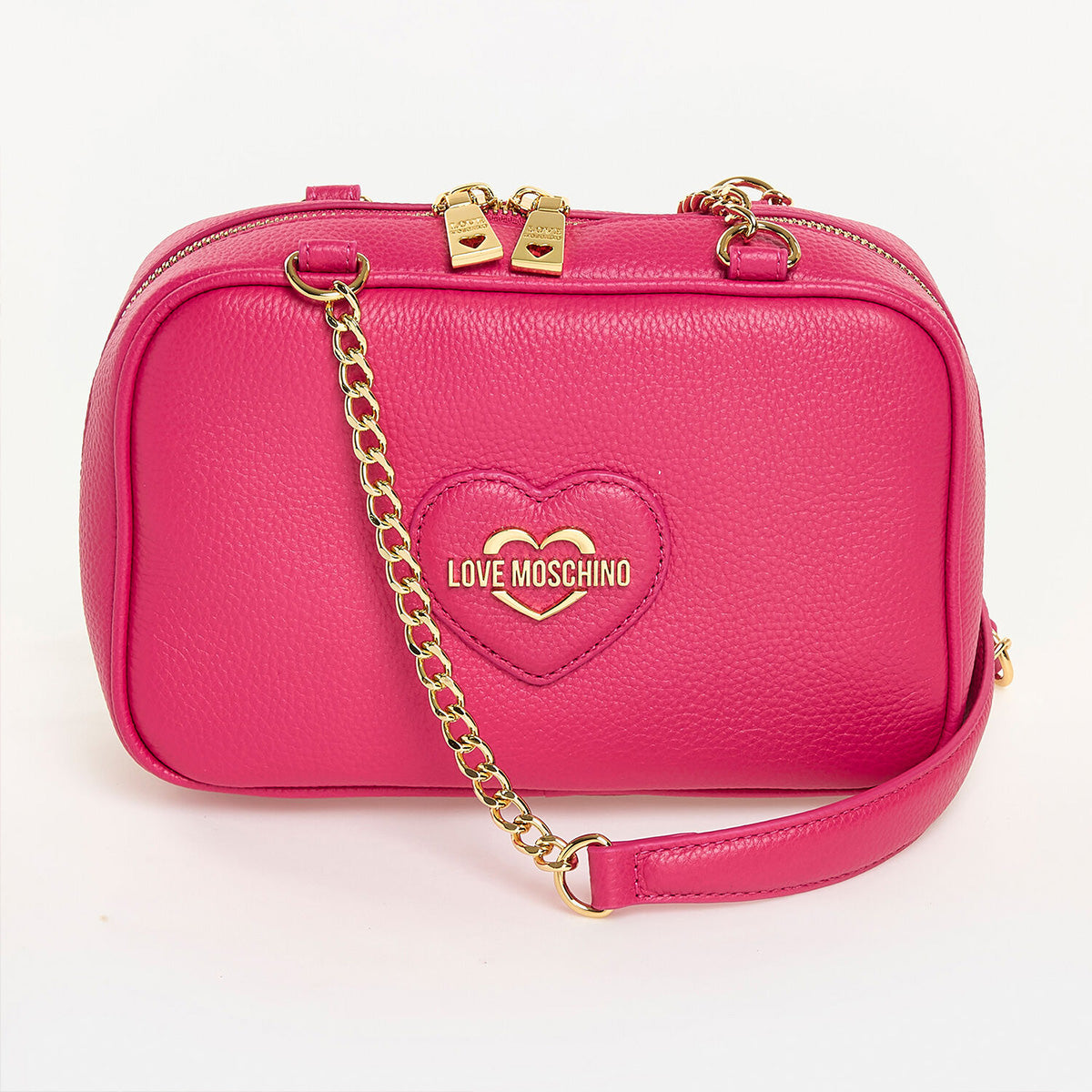 Love Moschino - Pink Logo Detail Boxy Shoulder Bag